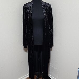 Love in Black Velvet Cardigan/Duster Whimical Goth Sz 1X